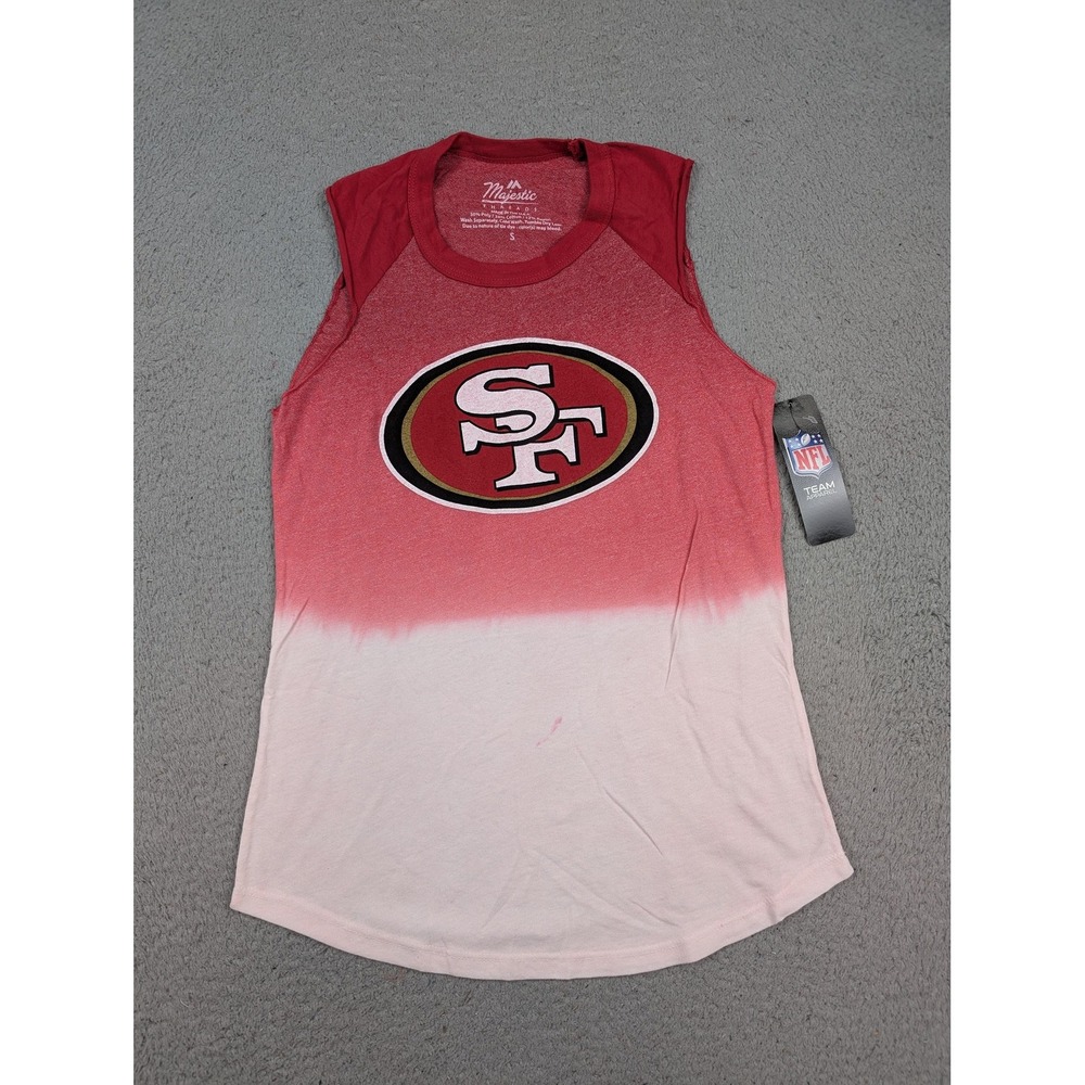 San Francisco 49ers Shirt Womens Small Red NFL Football Majestic‎ Threads Tank